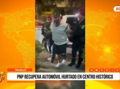 Trujillo: PNP recupera automóvil hurtado en centro histórico
