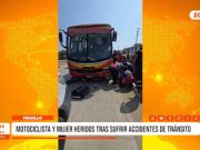 Trujillo: motociclista y pareja heridos tras sufrir accidente de tránsito