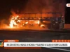 La Libertad: Bus con destino a Huaraz se incendia y pasajeros se salvan de morir calcinados