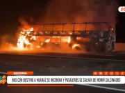 La Libertad: Bus con destino a Huaraz se incendia y pasajeros se salvan de morir calcinados