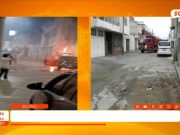 Trujillo: Taxi se incendia en plena vía pública de Huanchaco