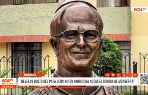 Trujillo: develan busto del Papa León XIV en parroquia