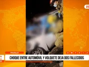 Trujillo: choque entre automóvil y volquete deja dos fallecidos