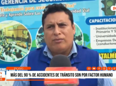 Trujillo: Más del 90% de accidentes de tránsito son por factor humano