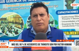 Trujillo: Más del 90% de accidentes de tránsito son por factor humano