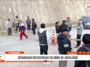 Cajamarca: denuncian deficiencias en obra de asfaltado
