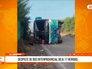 Ascope: despiste de bus interprovincial deja 17 heridos