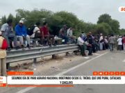 Segundo día de paro agrario nacional indefinido desde el trébol que une Piura, Catacaos y Chiclayo