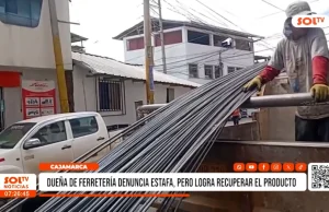 Cajamarca: dueña de ferretería denuncia estafa, pero logra recuperar el producto