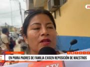 Piura: padres protestan por reposición de docente en UGEL