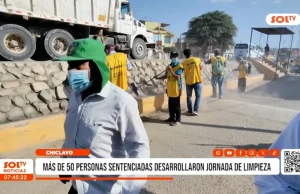 Chiclayo: más de 50 personas sentenciadas desarrollaron jornada de limpieza