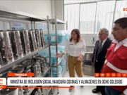 Trujillo: ministra de Inclusión Social inaugura cocinas y almacenes en ocho colegios