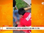 Trujillo: motociclista sufre accidente en urb. El Sol