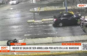 Trujillo: mujer se salva de ser arrollada por auto en la av. Mansiche