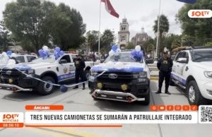 Áncash: tres nuevas camionetas se sumarán a patrullaje integrado