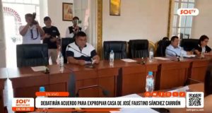 Debatirán acuerdo para expropiar casa de José Faustino Sánchez Carrón
