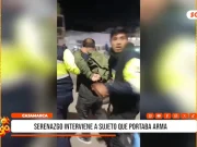 Cajamarca: serenazgo interviene a sujeto que portaba arma