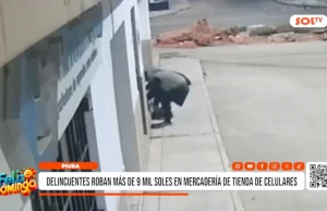 Piura: delincuentes roban más de 9 mil soles en mercadería de tienda de celulares