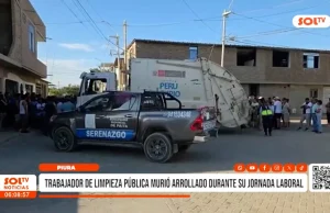 Piura: Trabajador de limpieza pública murió arrollado durante su jornada laboral