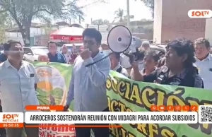 Piura: arroceros sostendrán reunión con Midagri para acordar subsidios
