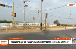 Trujillo: Vecinos se quejan porque hay dificultades para cruzar Av. Mansiche