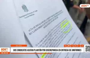 Trabajadores y serenos realizan plantón frente a Municipalidad de Trujillo
