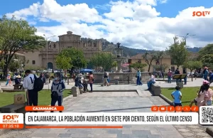 Cajamarca: INEI reporta aumento poblacional del 7 %