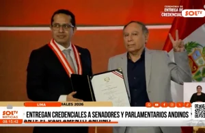 Lima: entregan credenciales a senadores y parlamentarios andinos