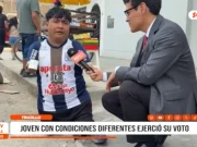 Trujillo: joven con condiciones diferentes ejerció su voto