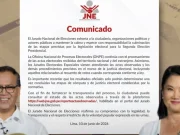 JNE pide esperar resultados oficiales y respetar etapas del proceso electoral