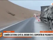 Huaral: camión cisterna cayó al abismo en el serpentín de Pasamayo