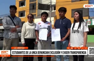 Trujillo: Estudiantes de la UNCA denuncian exclusión de reunión en Lima