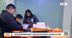 Áncash: incautan documentación y vehículos por presunto lavado de activos