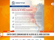 Piura: Enfen emite comunicado de alerta de El Niño costero