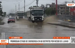 La Libertad: prorrogan estado de emergencia en 60 distritos por riesgo de lluvias