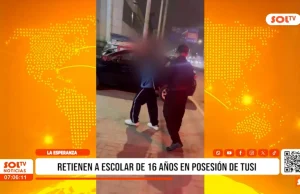 Trujillo: retienen a escolar de 16 años en posesión de Tusi
