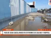 Chiclayo: fuga de agua causa aniego en exteriores de colegio y hospital