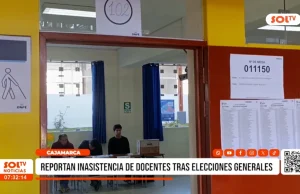 Cajamarca: UGEL sancionará a docentes por inasistencia
