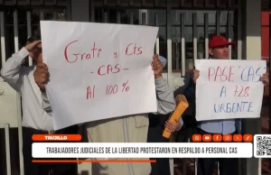 Trujillo: trabajadores judiciales de La Libertad protestaron en respaldo a personal CAS