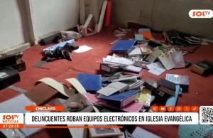 Chiclayo: delincuentes roban equipos electrónicos en iglesia evangélica