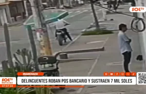 Trujillo: delincuentes roban pos bancario y sustraen 7 mil soles