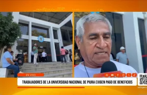 Trabajadores de la Universidad Nacional de Piura exigen pago de beneficios