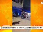 La Esperanza: detonan explosivo en obra de losa deportiva
