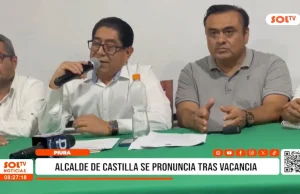 Piura: alcalde de Castilla se pronuncia tras vacancia