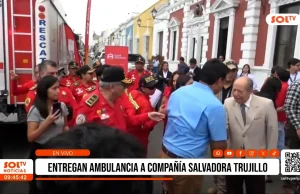 Trujillo: Entregan ambulancia a Compañía Salvadora Trujillo
