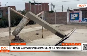 Trujillo: colapso de arco deportivo en La Esperanza