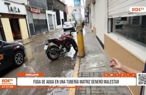 Chiclayo: fuga de agua en una tubería matriz generó malestar