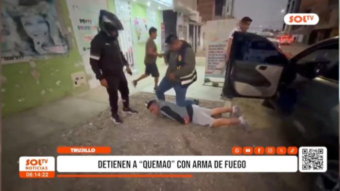 Trujillo: capturan a ‘Quemao’ con revólver cargado