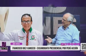 Francisco Diez Canseco, excandidato presidencial por Perú Acción: «Sánchez moviliza gente y pide reconteo de votos; es un manotazo de ahogado. Que salgan a protestar si quieren, pero no a generar destrozos o muertes»