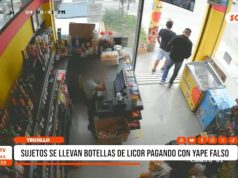 Trujillo: estafan con Yape falso y roban whisky en minimarket